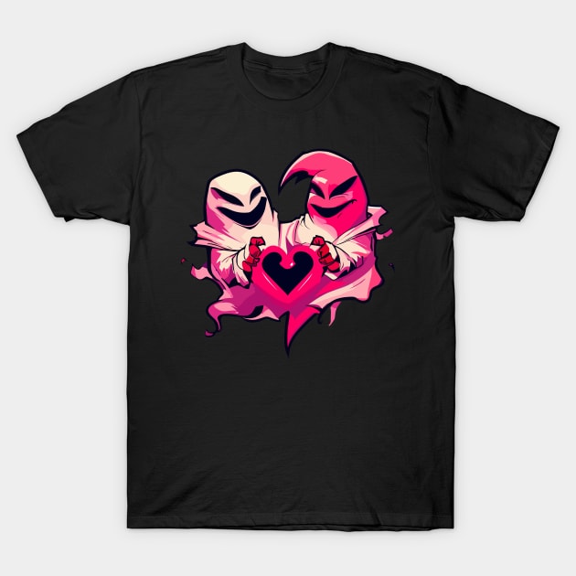 Two pink Ghosts T-Shirt by TomFrontierArt